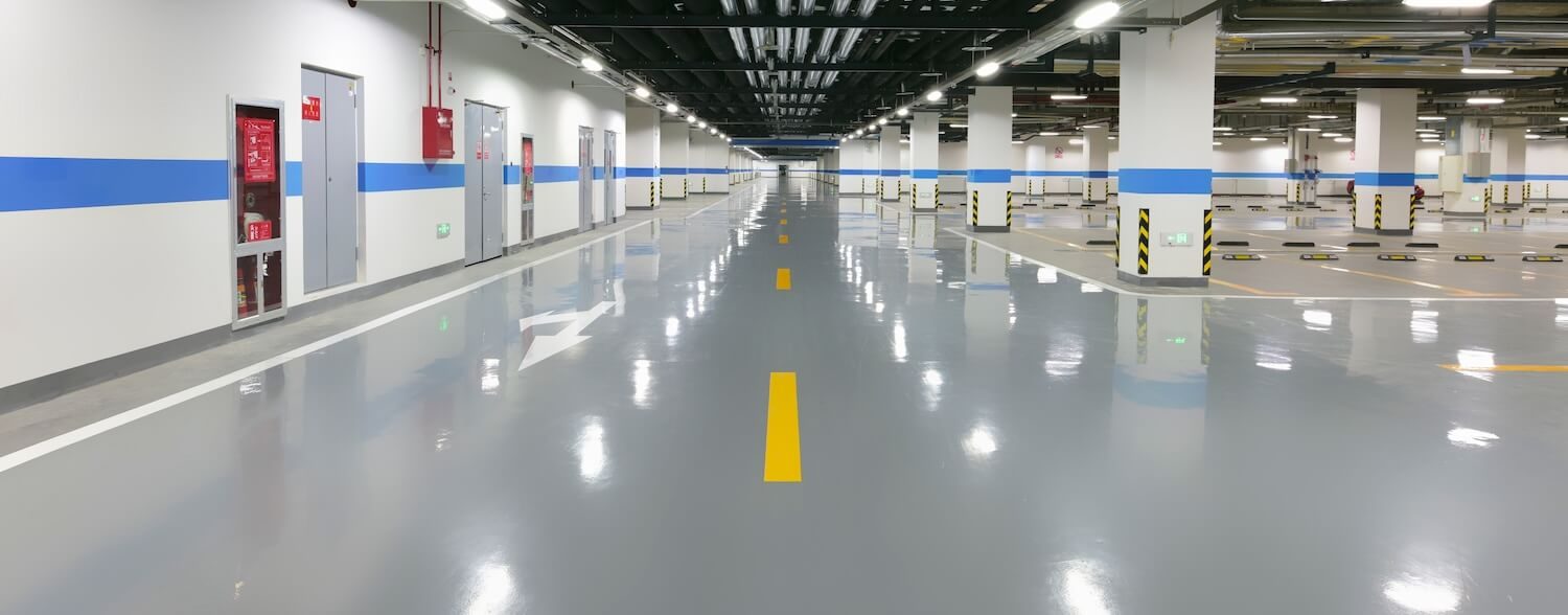 Epoxy Flooring project in Denver parking garage.